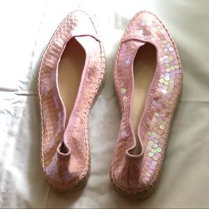 Pink Slip on Sequin Shoes